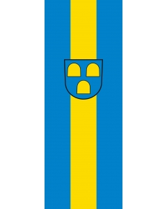 Vertical Hanging Swivel Crossbar Banner Flag: Bühl |  portrait flag | 6m² | 64sqft | 400x150cm | 13x5ft 