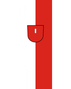 Vertical Hanging Swivel Crossbar Banner Flag: Gaggenau |  portrait flag | 6m² | 64sqft | 400x150cm | 13x5ft 