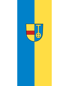 Flag: Hügelsheim |  portrait flag | 3.5m² | 38sqft | 300x120cm | 10x4ft 