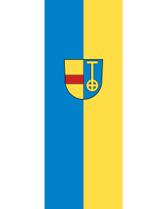 Bandera de Bandera vertical con potencia Hügelsheim | bandera vertical | 6m² | 400x150cm