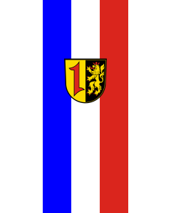 Flag: Mannheim, Universitätsstadt |  portrait flag | 3.5m² | 38sqft | 300x120cm | 10x4ft 