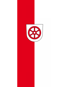 Vertical Hanging Beam Flag: Osterburken |  portrait flag | 3.5m² | 38sqft | 300x120cm | 10x4ft 