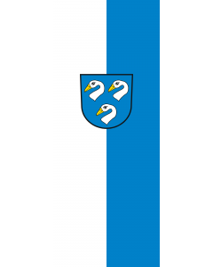 Vertical Hanging Beam Flag: Zwingenberg |  portrait flag | 3.5m² | 38sqft | 300x120cm | 10x4ft 