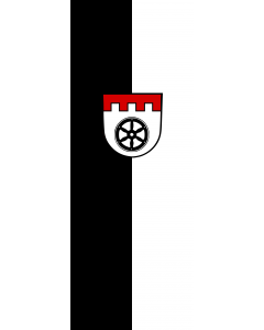 Vertical Hanging Swivel Crossbar Banner Flag: Ravenstein |  portrait flag | 6m² | 64sqft | 400x150cm | 13x5ft 