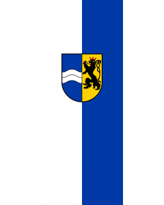 Vertical Hanging Beam Flag: Rhein-Neckar-Kreis (Kreis) |  portrait flag | 3.5m² | 38sqft | 300x120cm | 10x4ft 
