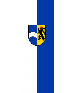 Vertical Hanging Swivel Crossbar Banner Flag: Rhein-Neckar-Kreis (Kreis) |  portrait flag | 6m² | 64sqft | 400x150cm | 13x5ft 
