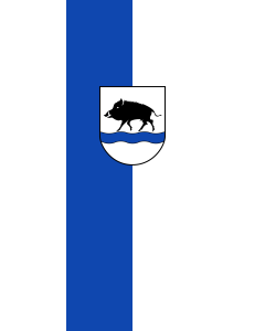 Bandera de Bandera vertical con potencia  Eberbach |  bandera vertical | 3.5m² | 300x120cm 