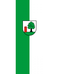 Vertical Hanging Swivel Crossbar Banner Flag: Gaiberg |  portrait flag | 6m² | 64sqft | 400x150cm | 13x5ft 