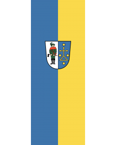 Vertical Hanging Swivel Crossbar Banner Flag: Ketsch |  portrait flag | 6m² | 64sqft | 400x150cm | 13x5ft 
