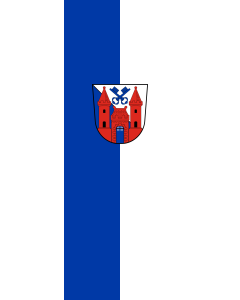 Bandera de Bandera vertical con manga cerrada para potencia Ladenburg | bandera vertical | 6m² | 400x150cm