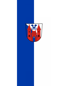 Vertical Hanging Beam Flag: Ladenburg |  portrait flag | 3.5m² | 38sqft | 300x120cm | 10x4ft 