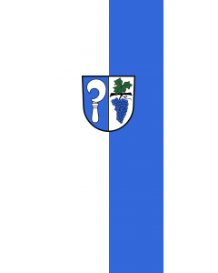 Vertical Hanging Beam Flag: Laudenbach |  portrait flag | 3.5m² | 38sqft | 300x120cm | 10x4ft 