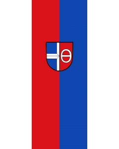 Vertical Hanging Swivel Crossbar Banner Flag: Malsch |  portrait flag | 6m² | 64sqft | 400x150cm | 13x5ft 