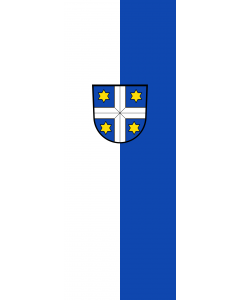 Vertical Hanging Beam Flag: Neulußheim |  portrait flag | 6m² | 64sqft | 400x150cm | 13x5ft 