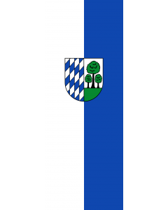 Vertical Hanging Beam Flag: Sandhausen |  portrait flag | 6m² | 64sqft | 400x150cm | 13x5ft 