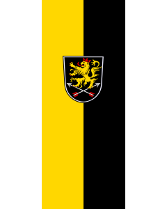 Vertical Hanging Beam Flag: Schriesheim | portrait flag | 3.5m² | 38sqft | 300x120cm | 10x4ft