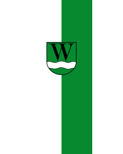 Flag: Wiesenbach |  portrait flag | 3.5m² | 38sqft | 300x120cm | 10x4ft 