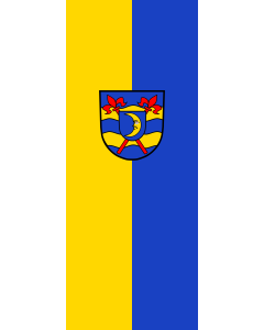 Vertical Hanging Swivel Crossbar Banner Flag: Angelbachtal | portrait flag | 3.5m² | 38sqft | 300x120cm | 10x4ft