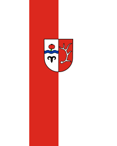 Flag: Hirschberg an der Bergstraße |  portrait flag | 3.5m² | 38sqft | 300x120cm | 10x4ft 