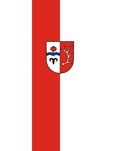 Vertical Hanging Beam Flag: Hirschberg an der Bergstraße |  portrait flag | 6m² | 64sqft | 400x150cm | 13x5ft 