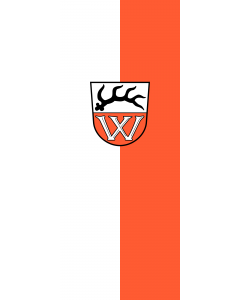 Vertical Hanging Swivel Crossbar Banner Flag: Wildberg |  portrait flag | 3.5m² | 38sqft | 300x120cm | 10x4ft 