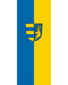 Vertical Hanging Swivel Crossbar Banner Flag: Friolzheim |  portrait flag | 3.5m² | 38sqft | 300x120cm | 10x4ft 