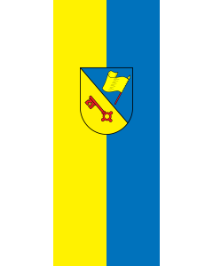 Vertical Hanging Beam Flag: Illingen |  portrait flag | 3.5m² | 38sqft | 300x120cm | 10x4ft 