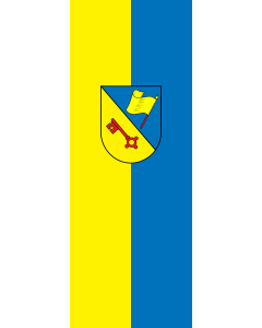 Vertical Hanging Beam Flag: Illingen |  portrait flag | 6m² | 64sqft | 400x150cm | 13x5ft 