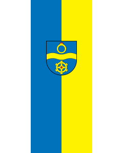 Vertical Hanging Beam Flag: Mühlacker |  portrait flag | 3.5m² | 38sqft | 300x120cm | 10x4ft 