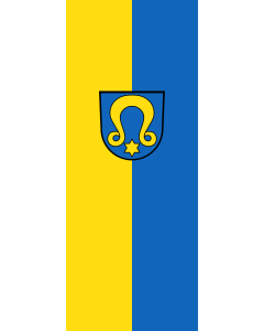 Vertical Hanging Swivel Crossbar Banner Flag: Wimsheim | portrait flag | 3.5m² | 38sqft | 300x120cm | 10x4ft