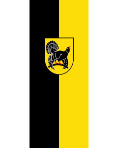 Vertical Hanging Swivel Crossbar Banner Flag: Freudenstadt (Kreis) | portrait flag | 3.5m² | 38sqft | 300x120cm | 10x4ft