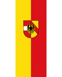 Vertical Hanging Beam Flag: Breisgau-Hochschwarzwald (Kreis) |  portrait flag | 3.5m² | 38sqft | 300x120cm | 10x4ft 