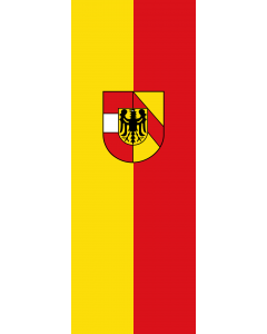 Vertical Hanging Beam Flag: Breisgau-Hochschwarzwald (Kreis) |  portrait flag | 6m² | 64sqft | 400x150cm | 13x5ft 