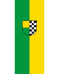 Vertical Hanging Beam Flag: Au |  portrait flag | 3.5m² | 38sqft | 300x120cm | 10x4ft 