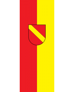 Flag: Neuenburg am Rhein |  portrait flag | 6m² | 64sqft | 400x150cm | 13x5ft 