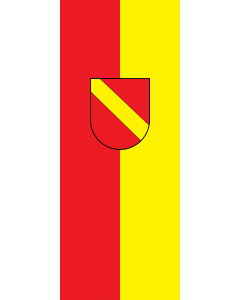 Flag: Neuenburg am Rhein |  portrait flag | 3.5m² | 38sqft | 300x120cm | 10x4ft 