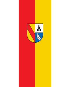 Flag: Emmendingen (Kreis) |  portrait flag | 6m² | 64sqft | 400x150cm | 13x5ft 