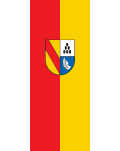 Vertical Hanging Beam Flag: Emmendingen (Kreis) |  portrait flag | 3.5m² | 38sqft | 300x120cm | 10x4ft 