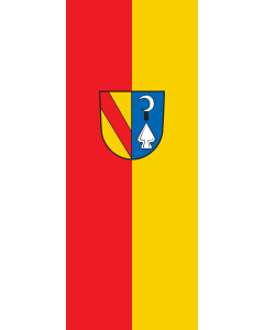 Vertical Hanging Beam Flag: Bahlingen am Kaiserstuhl | portrait flag | 3.5m² | 38sqft | 300x120cm | 10x4ft