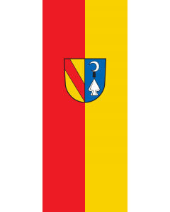 Flag: Bahlingen am Kaiserstuhl |  portrait flag | 3.5m² | 38sqft | 300x120cm | 10x4ft 