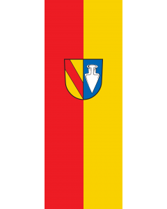 Vertical Hanging Beam Flag: Denzlingen |  portrait flag | 6m² | 64sqft | 400x150cm | 13x5ft 