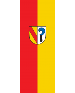 Flag: Malterdingen |  portrait flag | 6m² | 64sqft | 400x150cm | 13x5ft 