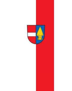 Vertical Hanging Swivel Crossbar Banner Flag: Reute |  portrait flag | 3.5m² | 38sqft | 300x120cm | 10x4ft 