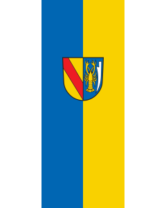 Flag: Vörstetten |  portrait flag | 3.5m² | 38sqft | 300x120cm | 10x4ft 