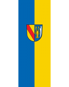 Vertical Hanging Beam Flag: Vörstetten |  portrait flag | 6m² | 64sqft | 400x150cm | 13x5ft 