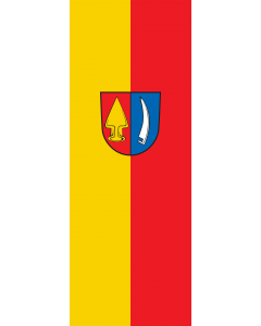 Flag: Wyhl am Kaiserstuhl |  portrait flag | 6m² | 64sqft | 400x150cm | 13x5ft 