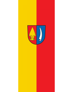 Vertical Hanging Swivel Crossbar Banner Flag: Wyhl am Kaiserstuhl |  portrait flag | 3.5m² | 38sqft | 300x120cm | 10x4ft 