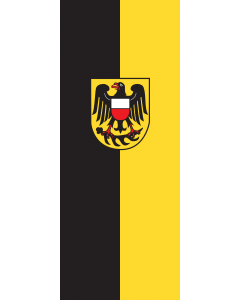 Vertical Hanging Swivel Crossbar Banner Flag: Rottweil (Kreis) |  portrait flag | 3.5m² | 38sqft | 300x120cm | 10x4ft 