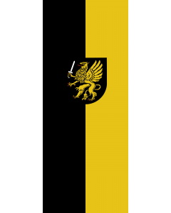 Vertical Hanging Swivel Crossbar Banner Flag: Schramberg |  portrait flag | 3.5m² | 38sqft | 300x120cm | 10x4ft 