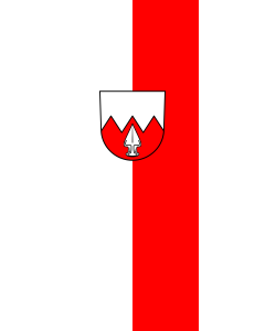 Flag: Vöhringen | portrait flag | 3.5m² | 38sqft | 300x120cm | 10x4ft